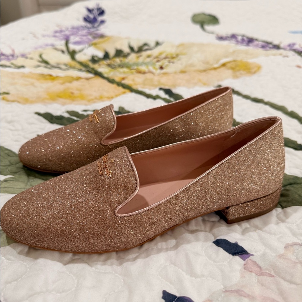 Kate Spade Sparkling Beige Loafers